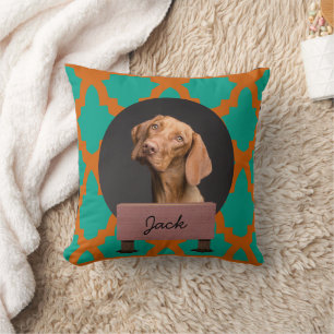 Cojín Decorativo navidades verdes Personalizado de vacaciones Perro