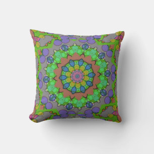 Cojín Decorativo Navidades verdes rojos Kaleidoscope Pillow