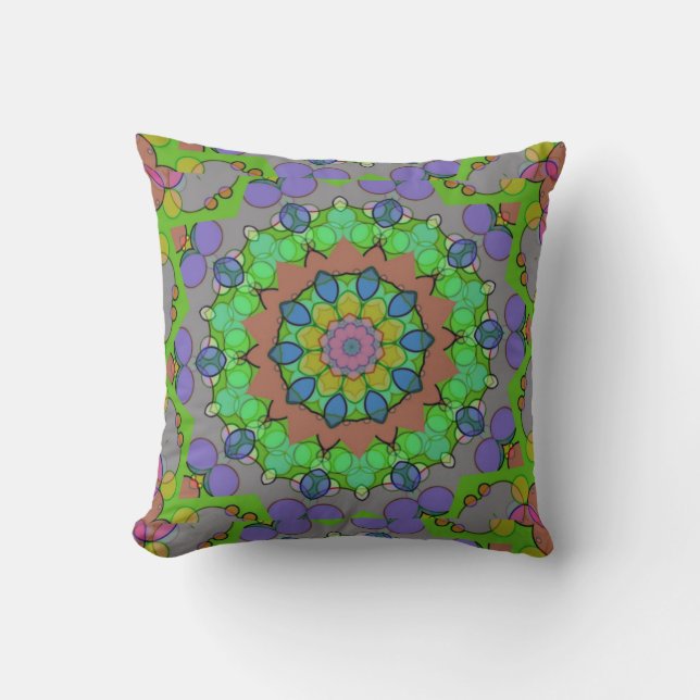 Cojín Decorativo Navidades verdes rojos Kaleidoscope Pillow (Anverso)