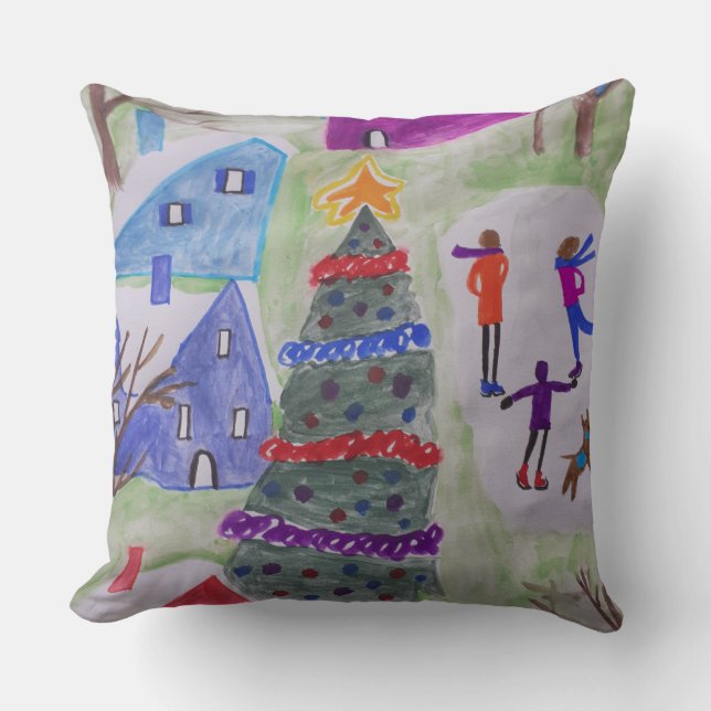 Cojín Decorativo Navidades Village Throw (Anverso)