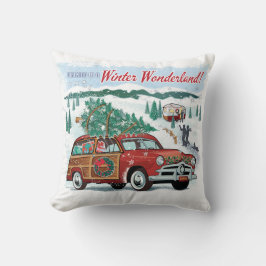 Cojín Decorativo Navidades Woodie Wagon Retro