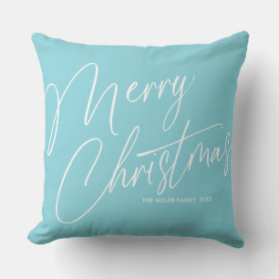 Cojín decorativo navideño de Feliz Personalizado