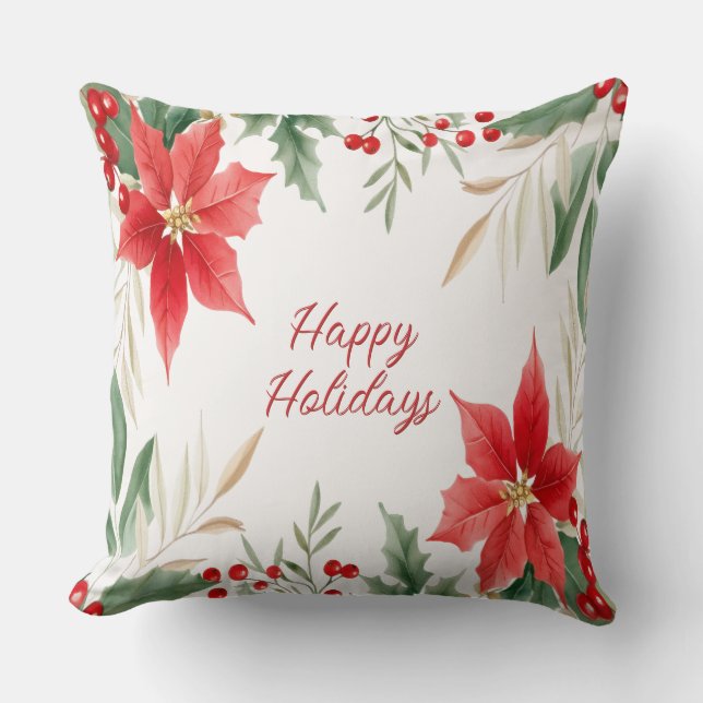 Cojín decorativo navideño de Navidades de la Poins (Anverso)