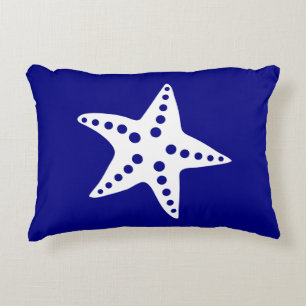 Cojín Decorativo Navy Blue Modern Starfish Patio al Aire Libre Pill