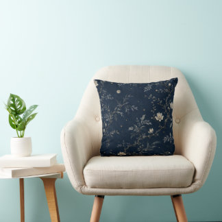 Cojín Decorativo Navy Celestial Midnight Garden Floral Cushion