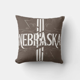 Cojín decorativo Nebraska Art Deco Stripe 16x16
