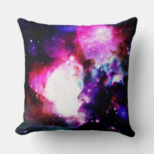 Cojín Decorativo Nebula Galaxia Rosa Azul Púrpura