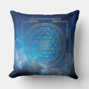 Cojín Decorativo Nebulosa azul Sri Yantra - Pillow