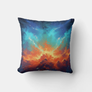 Cojín Decorativo Nebulosa Cósmica Arte de Galaxia Abstracta Espacia