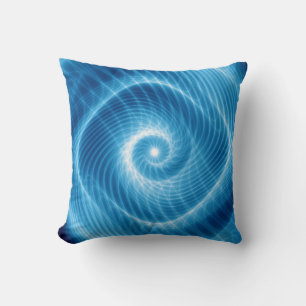 Cojín Decorativo Nebulosa de espiral cósmica azul y blanca