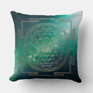Cojín Decorativo Nebulosa verde Sri Yantra - Pillow
