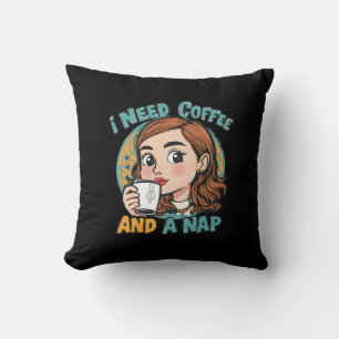 Cojín Decorativo Necesito café y una siesta
