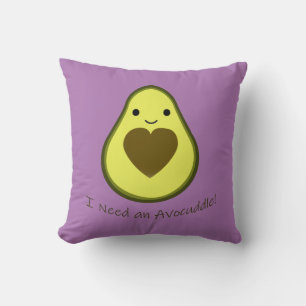 Cojín Decorativo Necesito un aguacate kawaii de Avocuddle