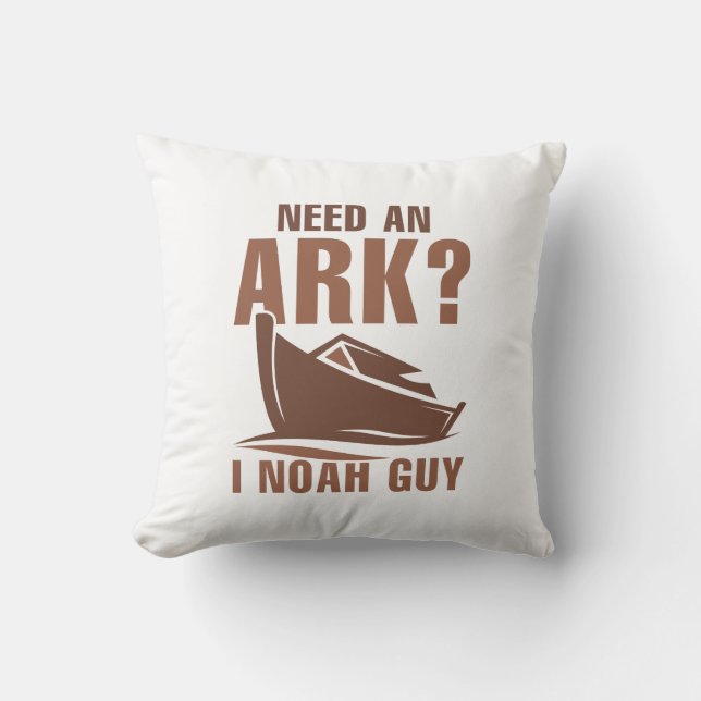 Cojín Decorativo Necesito Un Arca Que Noah Guy (Anverso)