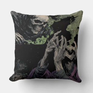 Cojín Decorativo Necromancia Oscura y Segador - Esqueleto de Fantas
