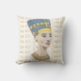 Cojín Decorativo Nefertiti y Cartouche