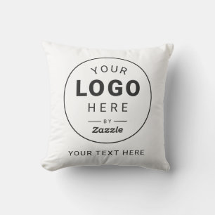 Cojín Decorativo Negocio de Logotipos con Marca Personalizada