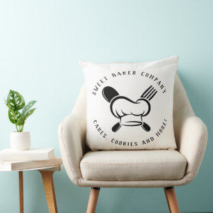 Cojín Decorativo Negocio Moderno de Panadería Dulce