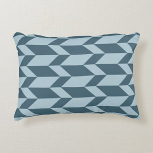 Cojín Decorativo Negrita Dos Tono Flecha Chevron Tono Azul Tono