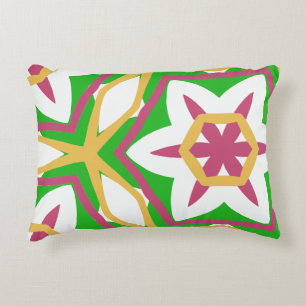 Cojín Decorativo Negrita Moderno rosa amarillo verde
