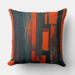 Cojín Decorativo Negrita Resumen de arte rojo y negro