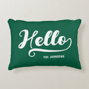 Cojín Decorativo Negrita Retro Hola Swash