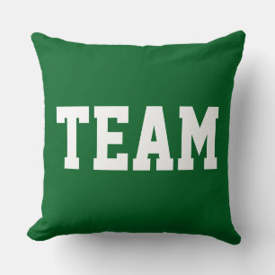 Cojín Decorativo Negrita Verde Atlética Divertida Deportiva EQUIPO 