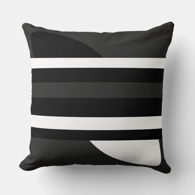 Cojín Decorativo Negro, blanco y gris (Anverso)