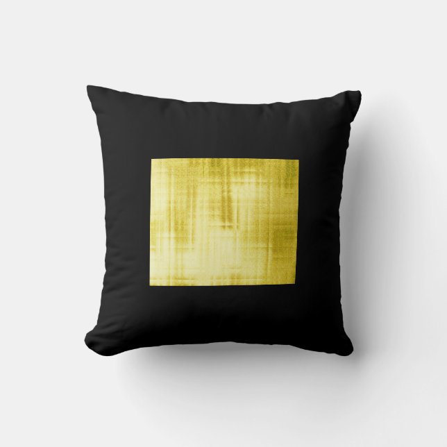 Cojín Decorativo Negro con panal dorado -II (Anverso)