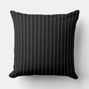 Cojín Decorativo negro con rayas grises
