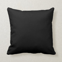 Cojín decorativo negro de 16" x 16"