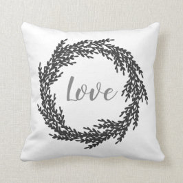 Cojín decorativo negro de la guirnalda