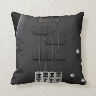 Cojín Decorativo Negro de tocino de guitarra