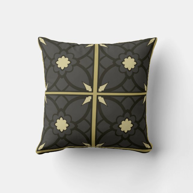 Cojín Decorativo Negro dorado (Reverso)