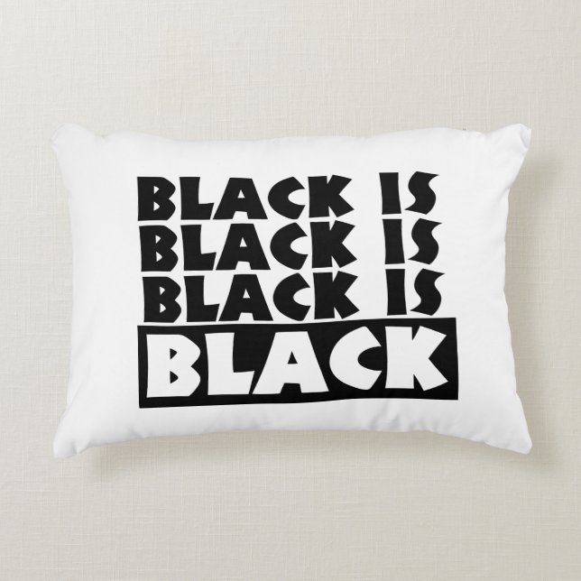 Cojín Decorativo Negro Es Negro (Anverso)