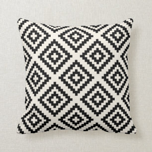 Cojín Decorativo Negro geométrico y crema del modelo