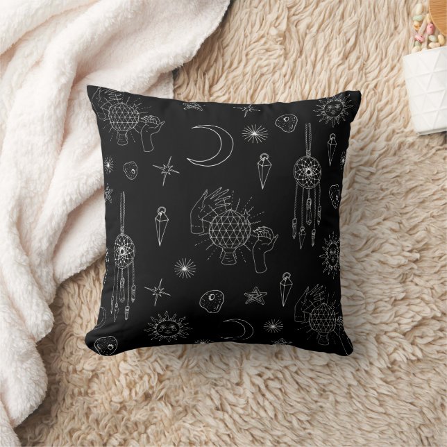 Cojín Decorativo Negro gótico celeste (Manta)