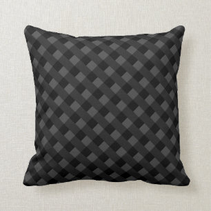Cojín Decorativo Negro gris comprobado -