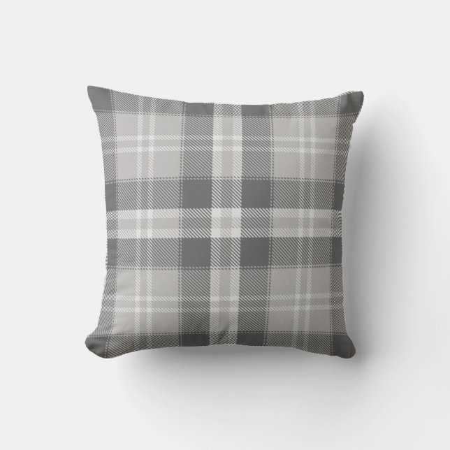 Cojín Decorativo Negro gris moderno casa rural rústica neutral (Anverso)