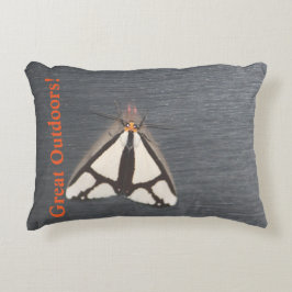 Cojín Decorativo Negro Gris Y Naranja