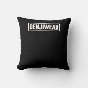 COJÍN DECORATIVO negro Minimalista con el logotipo