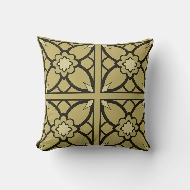 Cojín Decorativo Negro 'N' Oro (Anverso)