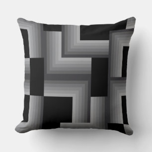 Cojín Decorativo Negro, plata, fresco, único, moderno y de moda