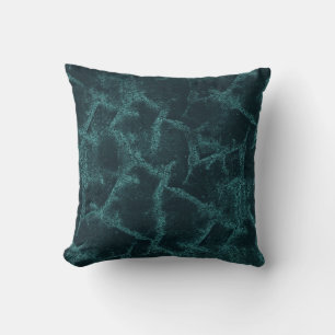 Cojín Decorativo Negro texturizado y turquesa