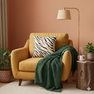 Cojín decorativo negro y beige de inspiración cebr