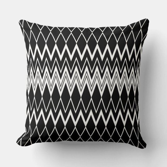 Cojín Decorativo Negro y blanco (Anverso)