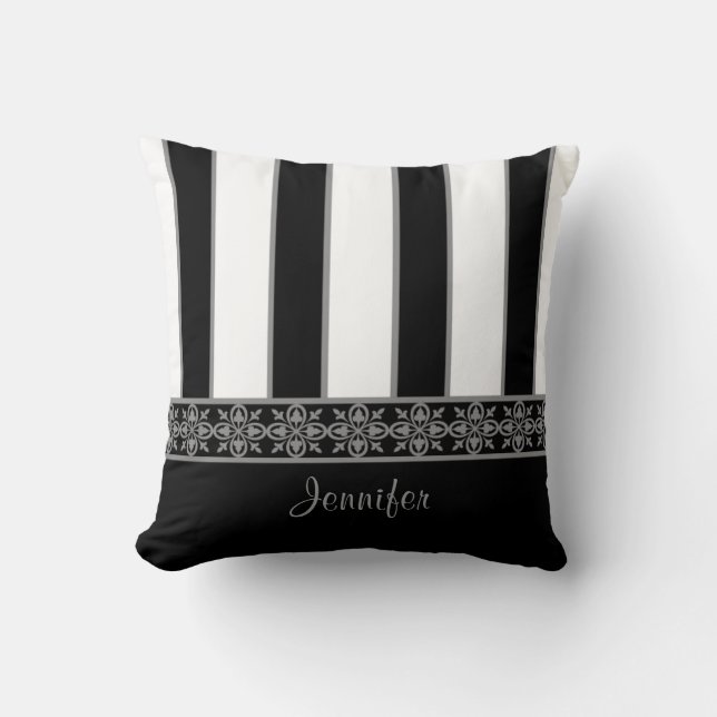 Cojín Decorativo Negro y blanco (Anverso)