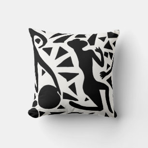 Cojín Decorativo Negro y blanco en posición.