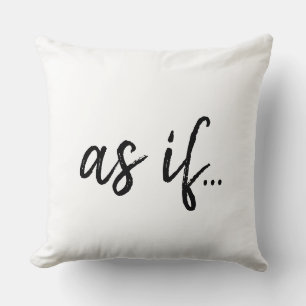 Cojín Decorativo Negro y Blanco Escrito a Mano Como Si Fuera Divert