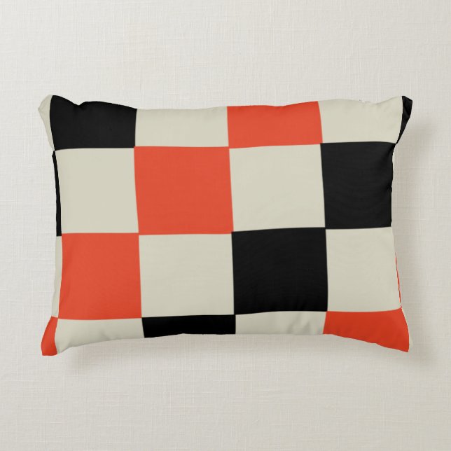 Cojín Decorativo Negro y rojo (Anverso)